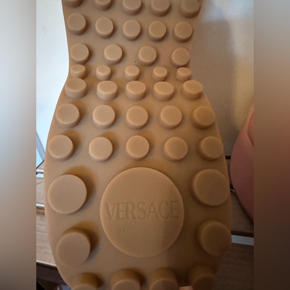 Versace 80mm Triplatform platform leather & suede sneakers NEW (AUTHENTIC) - Picture 9 of 16